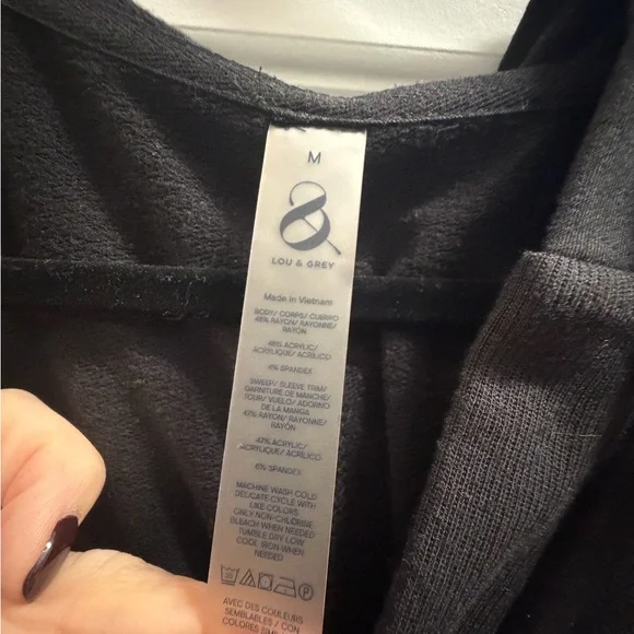 Lou & Grey Black Hooded Top - Picture 2 of 5